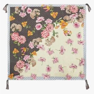 Johnny Was Floral Patchwork Throw Blanket